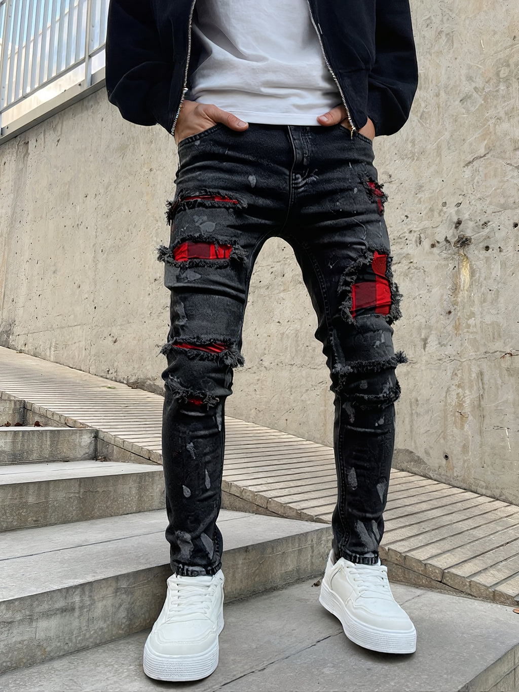 FORI® Montreux Drift™ Slim - Fit Distressed Denim Pants - FORI