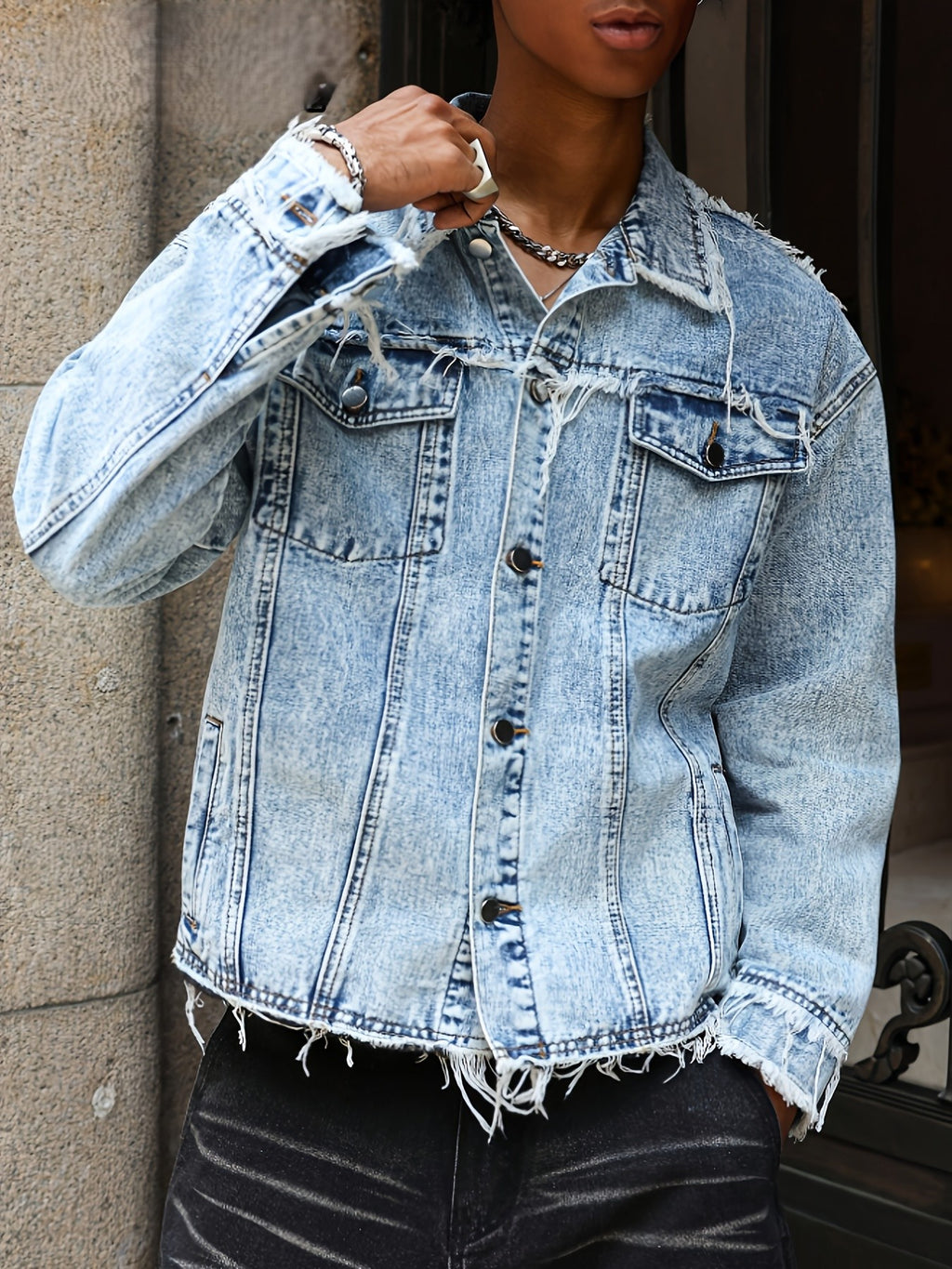FORI® Vintage Recon™ Deconstructed Denim Jacket - FORI